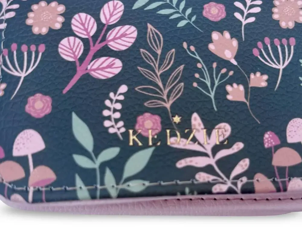 Kedzie Essentials Only Cash and Card Wallet Floral Mushroom Print